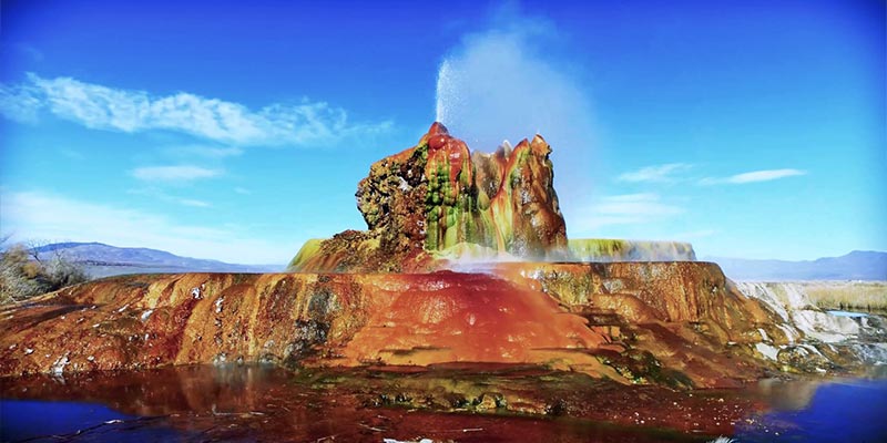 Fly Geyser in Nevada